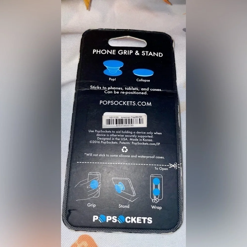 NWT All American Flag Popsockets Phone Grip and Stand Pop & Collapse